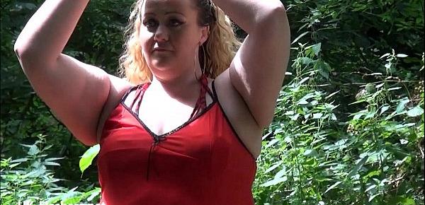  Fat mature flasher Sammis public nudity and outdoor masturbation of bbw housewif